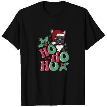 Discover HO HO HO French Bulldog Holly Leaf Funny T Shirts