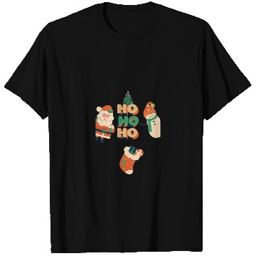 Discover Beige Red Green Illustrative Christmas T Shirts