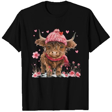 Discover Cute Highland Cow Valentines Day T Shirts