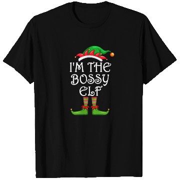 Discover I'm The Bossy Elf T Shirts Matching Family Christmas
