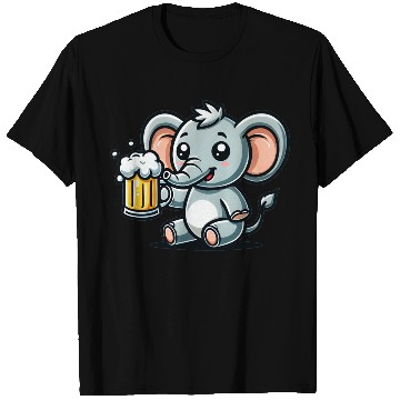 Discover Cute Elephant Drinking Beer T Shirts