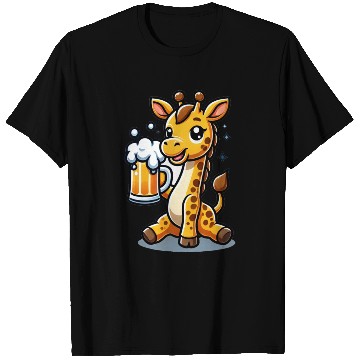 Discover Cute Giraffe Drinking Beer 3 T Shirts