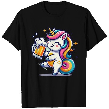Discover Cute Unicorn Drinking Beer T Shirts