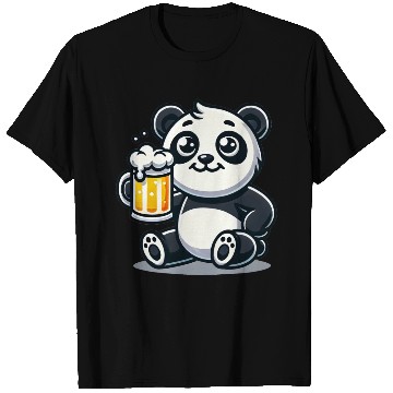 Discover Cute Panda Drinking Beer T Shirts