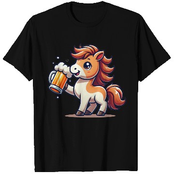 Discover Cute Pony Drinking Beer 3 T Shirts