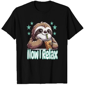 Discover funny quote gift idea bubble tea boba sloth design T Shirts
