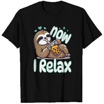 Discover funny quote gift idea bubble tea boba sloth design T Shirts