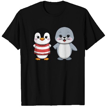 Discover Penguin and Seal Friends T Shirts