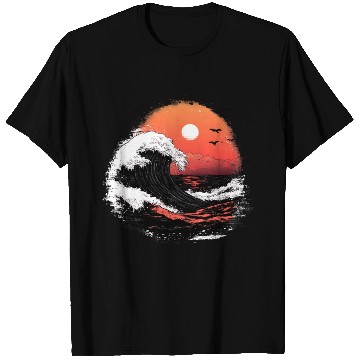 Discover Distressed Wave and Sun T Shirts