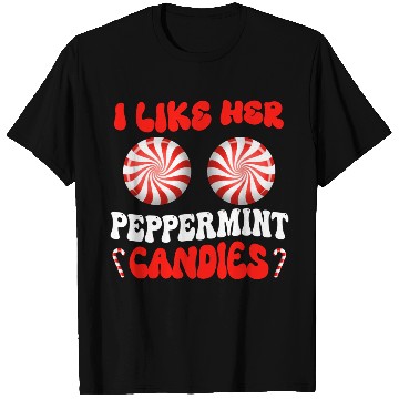 Discover I Like Her Peppermint Candies Couples Christmas T Shirts