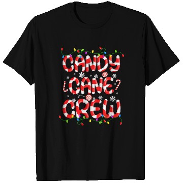 Discover Candy Cane Crew Christmas Lights Funny Xmas Party T Shirts