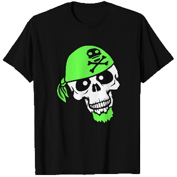 Discover Pirate Hat Skull Skeleton Halloween Head Scarf Fun T Shirts