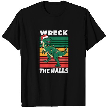Discover Dino Christmas Cheer A T Rex Wearing Santa Hat T Shirts