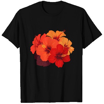 Discover Vivid Hibiscus Tropical Floral Design T Shirts