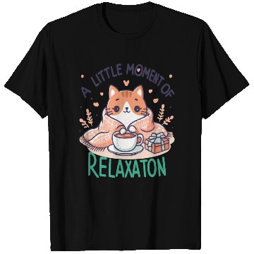 Discover gift idea funny quote relaxation design kawaii cat T Shirts