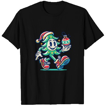 Discover Happy Christmas Tree Retro Vintage T Shirts