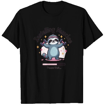 Discover Installing Muscles Please Wait Lazy Fitness T Shirts