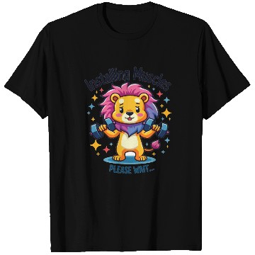 Discover Installing Muscles Lion Löwen Kraftsport Workout T Shirts