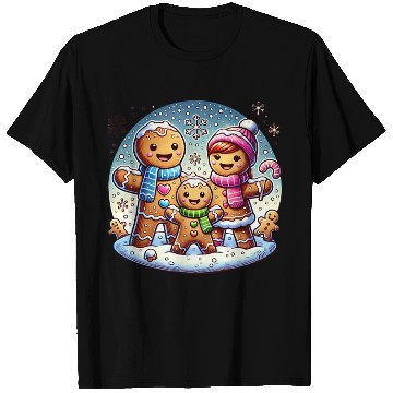 Discover Gingerbread Family Christmas Delight T Shirts