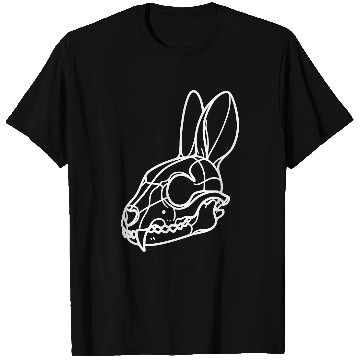 Discover Minimalistic Vector Rabbit Skull Kids Drawing T Shirts