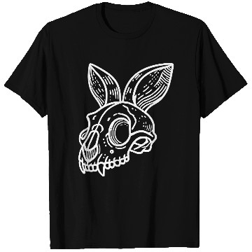 Discover Minimalistic Vector Rabbit Skull Kids Drawing T Shirts