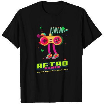 Discover Retro Gamer But still know all the cheat codes T Shirts