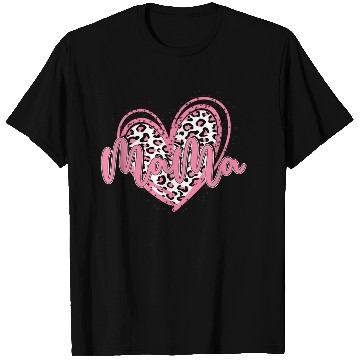 Discover Heart Mama Valentines Pink Leopard T Shirts