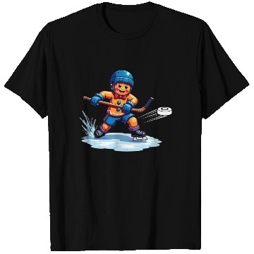 Discover gingerbread hockey player christmas fun T Shirts