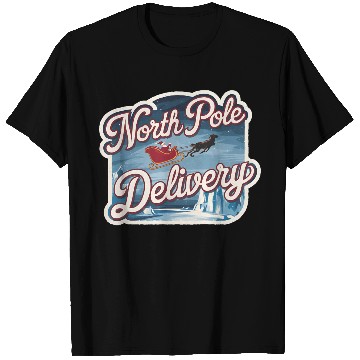 Discover Magical Arctic Night Santa Sleigh North Pole T Shirts