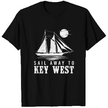 Discover Florida SAIL AWAY TO KEY-WEST Florida Keys T Shirts