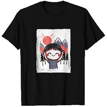 Discover Funny Happy Kid in Nature T Shirts
