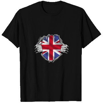 Discover Union Jack Ripped Style UK Pride T Shirts
