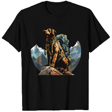 Discover Dog mountaineering / hiking dogs T Shirts