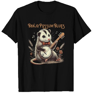 Discover Funny Opossum Playing Banjo T Shirts