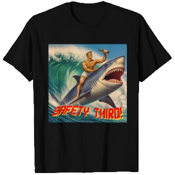 Discover Retro Safety Third Shark Rodeo T Shirts