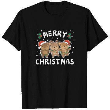 Discover Merry Christmas Cute Deer Festive Lights Deer T Shirts