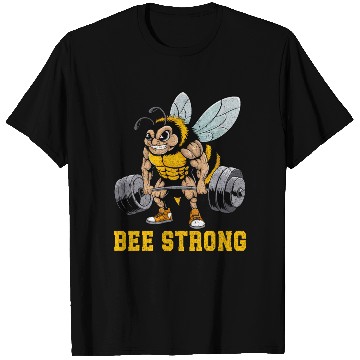Discover Bee Strong Gym Fitness Bodybuilding T Shirts