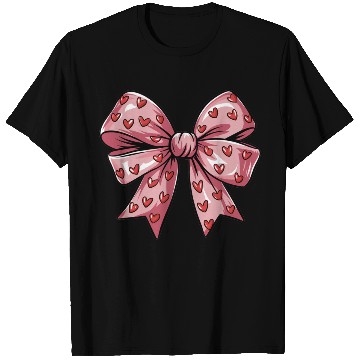 Discover Valentines day Heart Coquette Bow T Shirts
