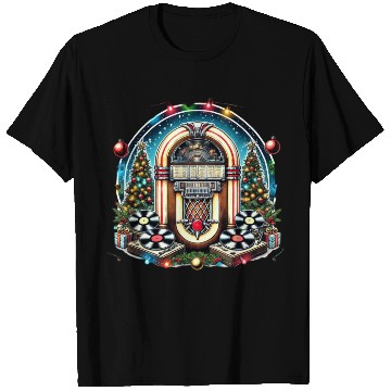 Discover Retro Christmas Jukebox Melody T Shirts