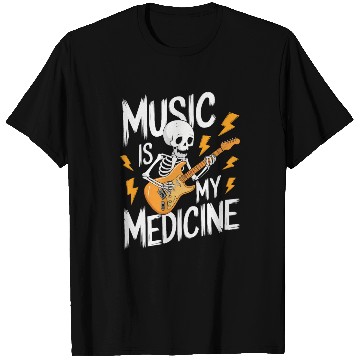 Discover Skeleton Guitar Player Bones Guitarist Musician T Shirts