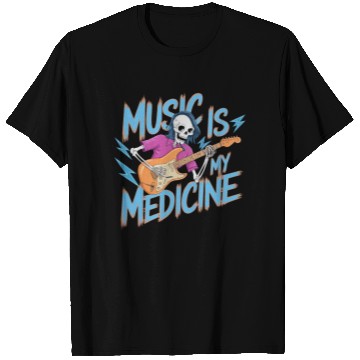 Discover Skeleton Guitar Player Bones Guitarist Musician T Shirts