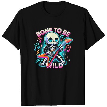 Discover Skeleton Guitar Player Bones Guitarist Musician T Shirts