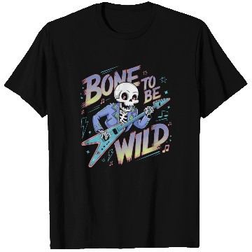Discover Skeleton Guitar Player Bones Guitarist Musician T Shirts