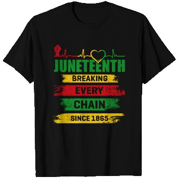 Discover Juneteenth Breaking Every Chain Since 1865 T Shirts