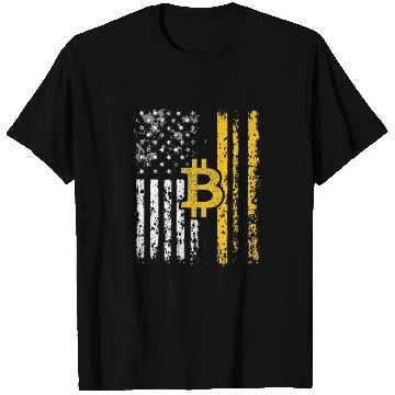Discover American Bitcoin Blockchain Cryptocurrency BTC T Shirts