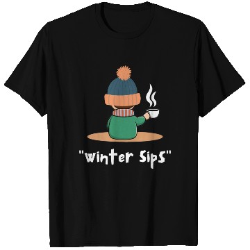 Discover Winter holiday graphic -Winter sips T Shirts