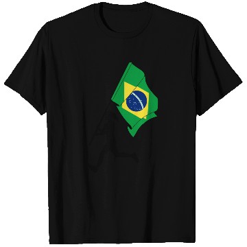 Discover Brazil flag woman running T Shirts