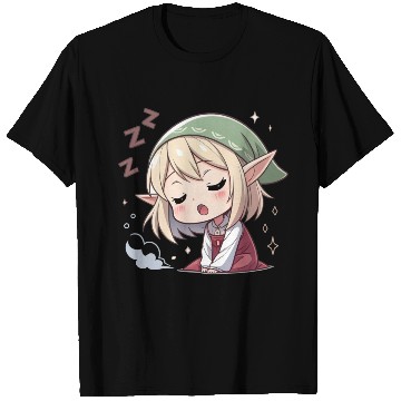 Discover Sleepy Sprite: Cute Elf Napping So Lovingly T Shirts