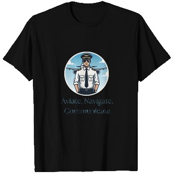 Discover Aviate, Navigate, Communicate - T Shirts for Pilots