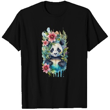 Discover plexiglass of panda swimming T Shirts